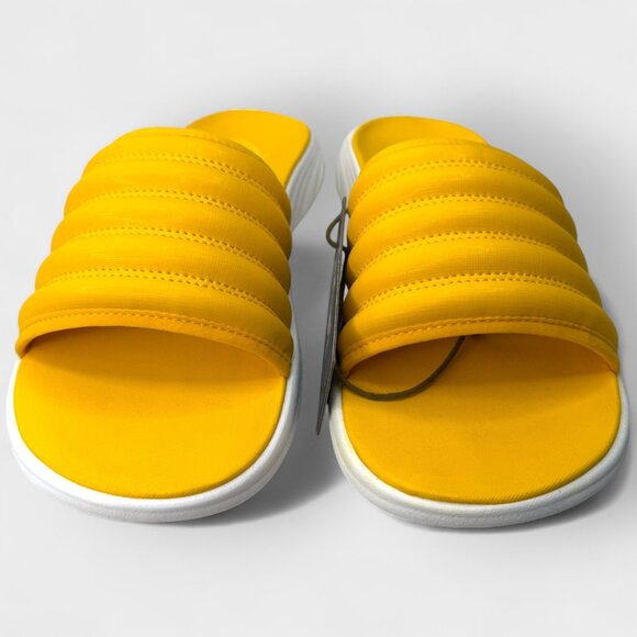 OluKai Komo Slide Sandals Yellow Hibiscus Men's Size 10 NWT No Box Lightweight - Picture 4 of 11